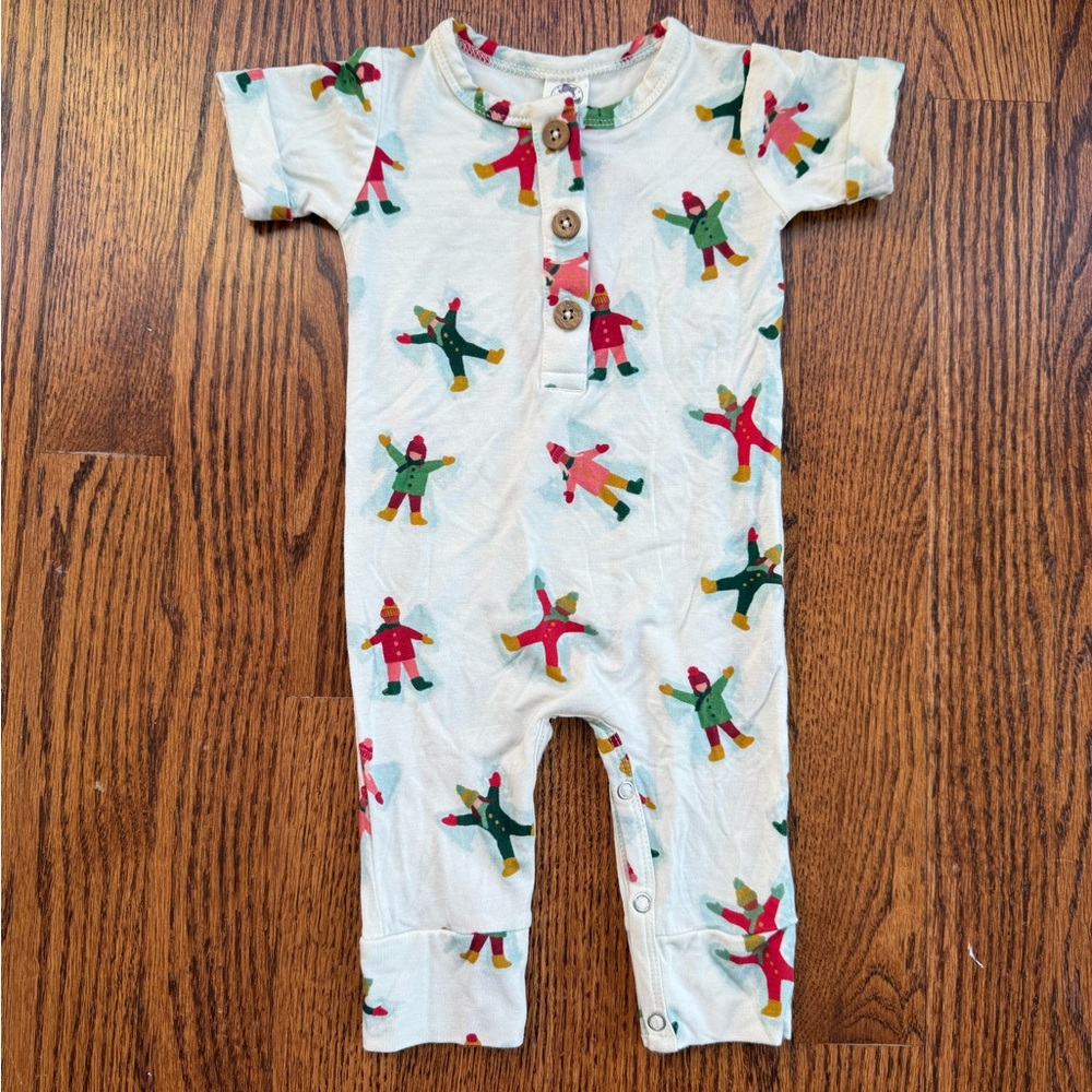 Larkspur Bamboo Snow Angels Romper 3-6 Months